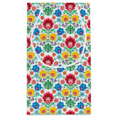 Blumenherz-Volkskunst-Muster Kleine Geschenktüte (Rückseite)