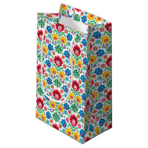 Blumenherz-Volkskunst-Muster Kleine Geschenktüte