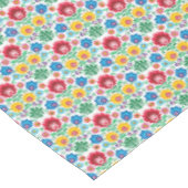 Blumenherz-Volkskunst-Muster Tischdecke (Schrägansicht)