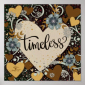 Blumenherz Zeitlose Hübsche Inspiritivität Poster (Vorne)