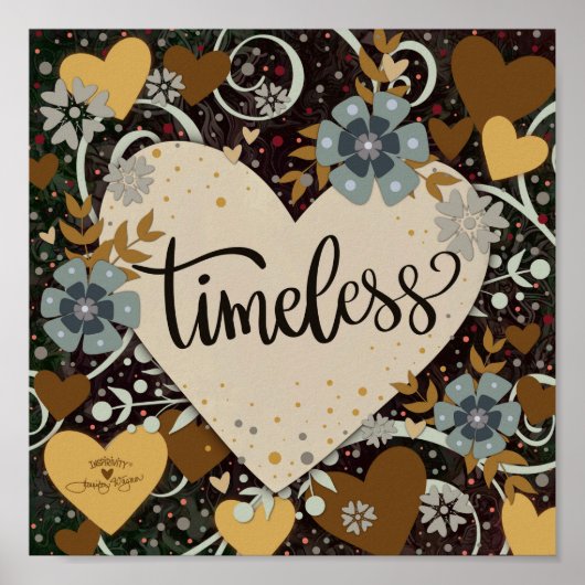 Blumenherz Zeitlose Hübsche Inspiritivität Poster (Vorne)