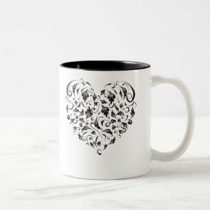 Blumenherz Zweifarbige Tasse