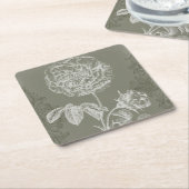 Blumenhilfe I Rechteckiger Pappuntersetzer (angewinkelt)