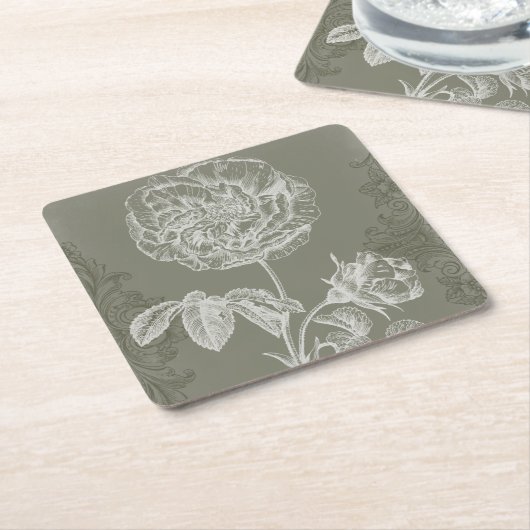 Blumenhilfe I Rechteckiger Pappuntersetzer (angewinkelt)