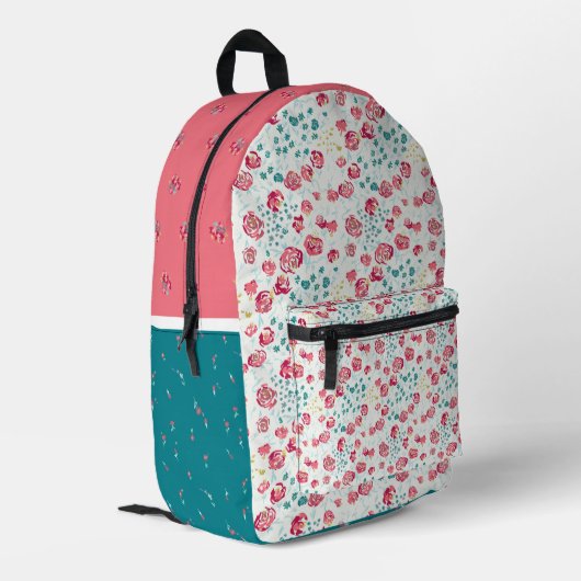 Blumenhimmel Druckausschnitt Rucksack (Rückseitige Ecke links)