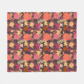 Blumenhintergrund 2 fleecedecke (Vorderseite (Horizontal))