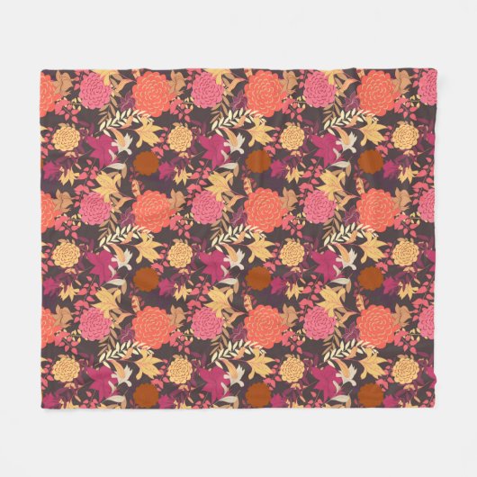 Blumenhintergrund 2 fleecedecke (Vorderseite (Horizontal))