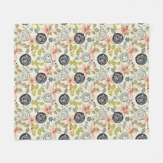 Blumenhintergrund 2 fleecedecke (Vorderseite (Horizontal))