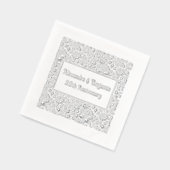 Blumenhintergrund #2 Jede Gelegenheit 50. Jahresta Servietten Mit Folie (Links)