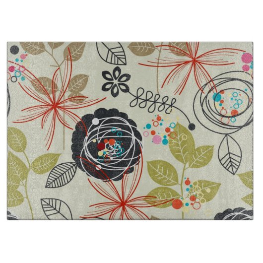 Blumenhintergrund 2 schneidebrett (Vorderseite)