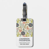 Blumenhintergrund 3 des kundenspezifischen Fotos Gepäckanhänger (Rückseite vertikal)