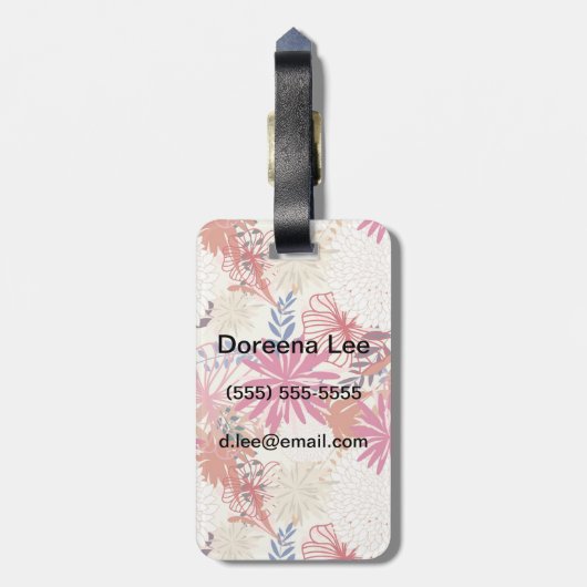 Blumenhintergrund 3 gepäckanhänger (Rückseite vertikal)