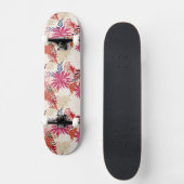 Blumenhintergrund 3 skateboard (Vorderseite)