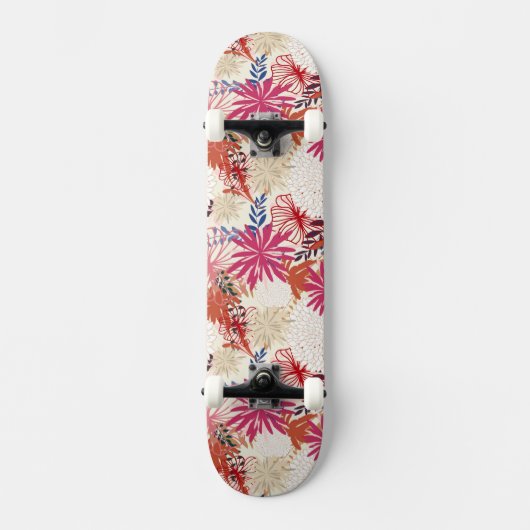 Blumenhintergrund 3 skateboard (Vorderseite)
