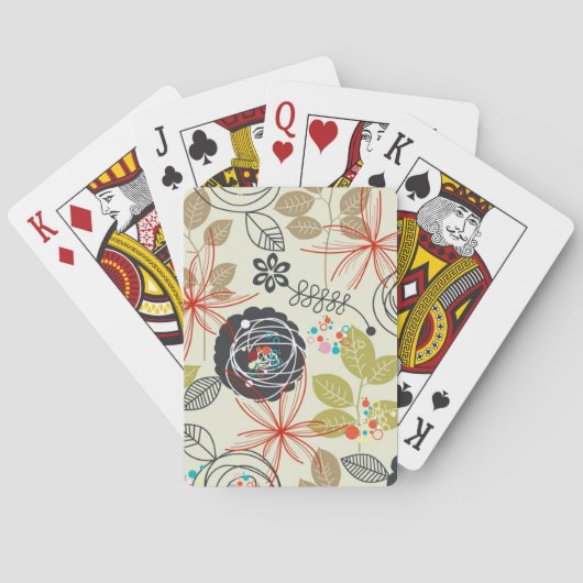 Blumenhintergrund 3 spielkarten (Rückseite)