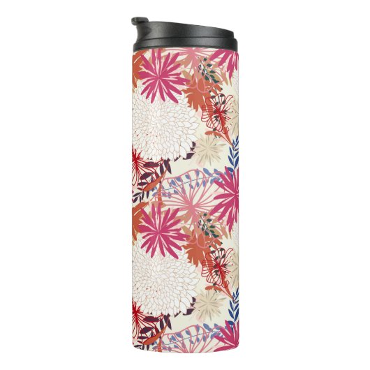 Blumenhintergrund 3 thermosbecher (Nach rechts gedreht)