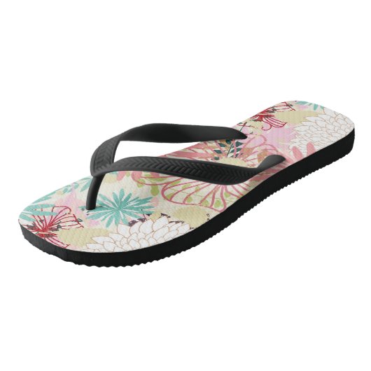 Blumenhintergrund 4 badesandalen (Schrägansicht)