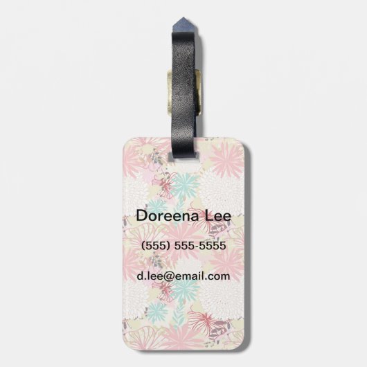 Blumenhintergrund 4 gepäckanhänger (Rückseite vertikal)