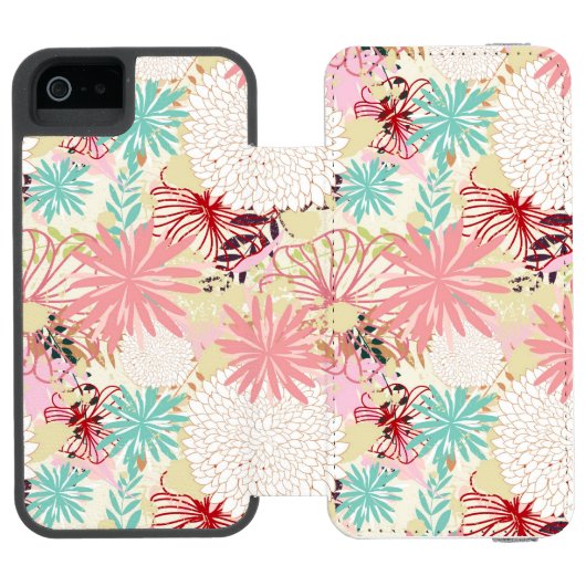 Blumenhintergrund 4 incipio iPhone Geldbeutel-Hülle (Folio Geöffnet)