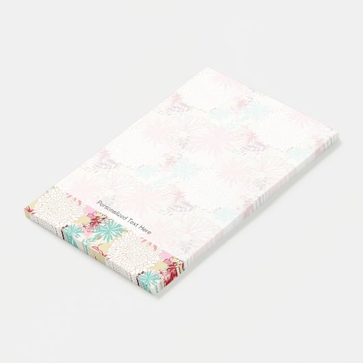 Blumenhintergrund 4 post-it klebezettel (angewinkelt)