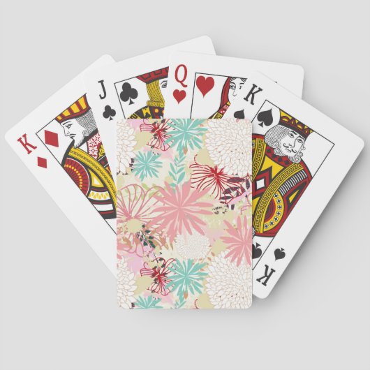 Blumenhintergrund 4 spielkarten (Rückseite)