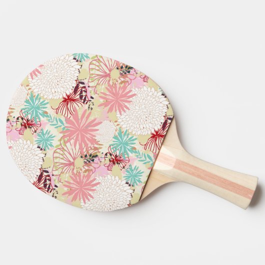 Blumenhintergrund 4 tischtennis schläger (Seitenansicht)