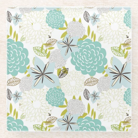 Blumenhintergrund 5 glasuntersetzer (Vorderseite)