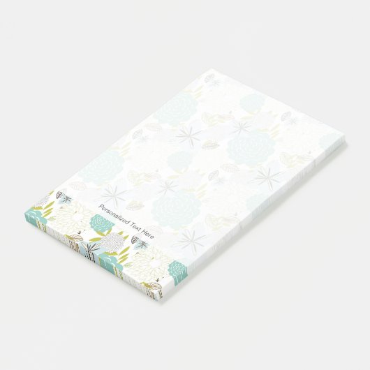 Blumenhintergrund 5 post-it klebezettel (angewinkelt)