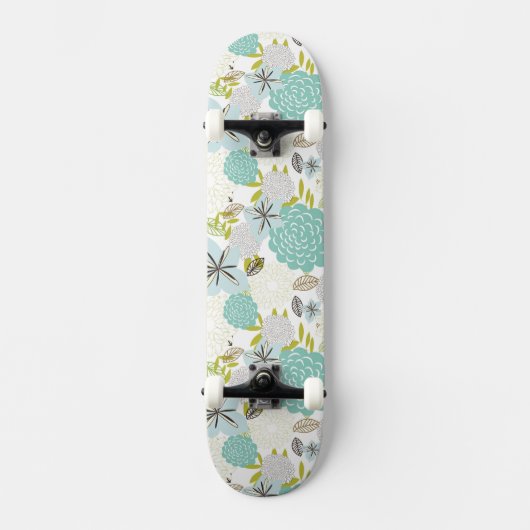 Blumenhintergrund 5 skateboard (Vorderseite)