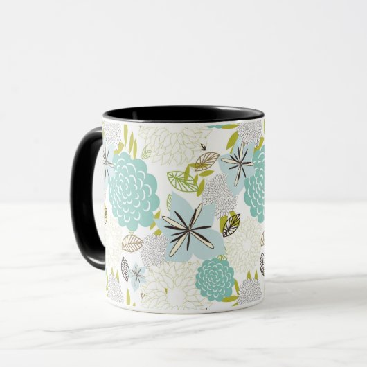 Blumenhintergrund 5 tasse (Vorderseite Links)