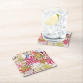 Blumenhintergrund 6 rechteckiger pappuntersetzer (Vor Ort)