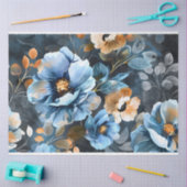 Blumenhintergrund Dekoration für blaue Pfirsichfar Seidenpapier (Basteln)