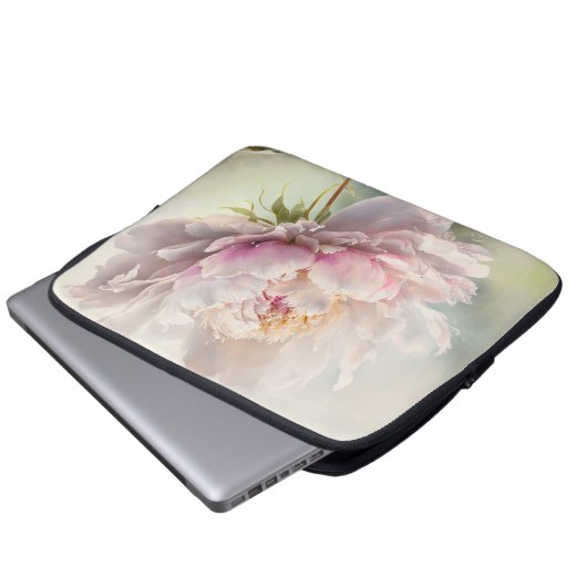 . Blumenhintergrund. Der Frühling blüht. Laptopschutzhülle (Vorne Knopf)