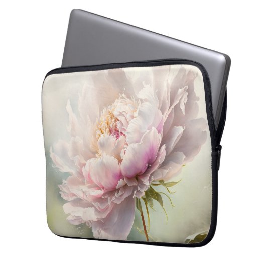 . Blumenhintergrund. Der Frühling blüht. Laptopschutzhülle (Vorderseite Links)