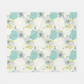 Blumenhintergrund Fleecedecke (Vorderseite (Horizontal))