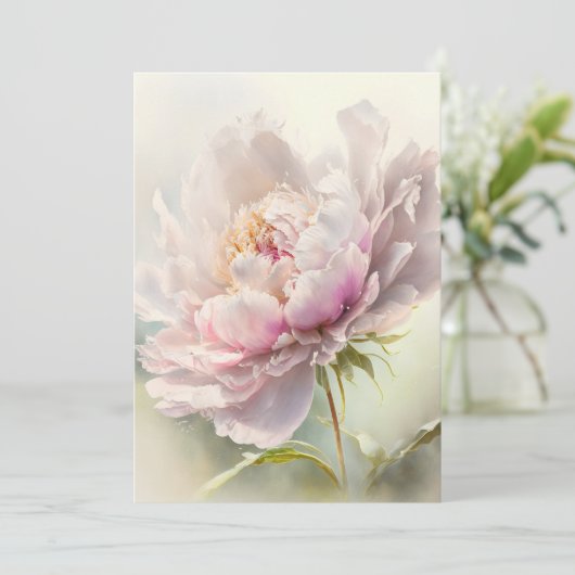 Blumenhintergrund. Frühlingsblüte Einladung (Stehend Vorderseite)