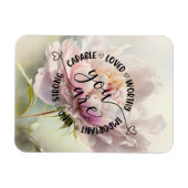 Blumenhintergrund. Frühlingsblüte Magnet (Horizontal)