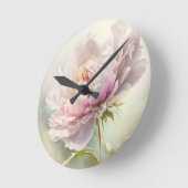 Blumenhintergrund. Frühlingsblüte Runde Wanduhr (Winkel)