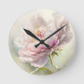 Blumenhintergrund. Frühlingsblüte Runde Wanduhr (Vorderseite)