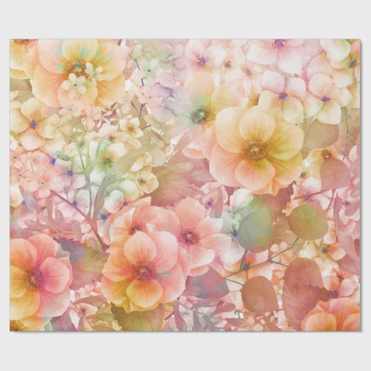 Blumenhintergrund Geschenkpapier (Flach)