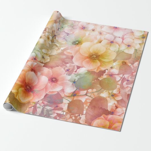 Blumenhintergrund Geschenkpapier (Ungerollt)