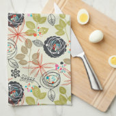 Blumenhintergrund Geschirrtuch (Viertel Falte)