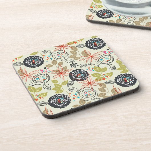 Blumenhintergrund Getränkeuntersetzer (Linke Seite)