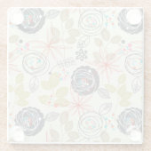 Blumenhintergrund Glasuntersetzer (Rückseite)