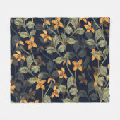 Blumenhintergrund in nahtlosem Muster. Fleecedecke (Vorderseite (Horizontal))