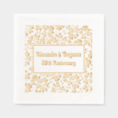 Blumenhintergrund - jedes Ereignis - 50 Jahre Servietten Mit Folie (Vorderseite)