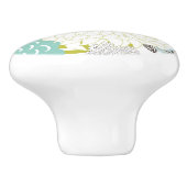 Blumenhintergrund Keramikknauf (Seitenansicht)