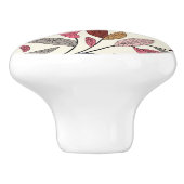 Blumenhintergrund Keramikknauf (Seitenansicht)