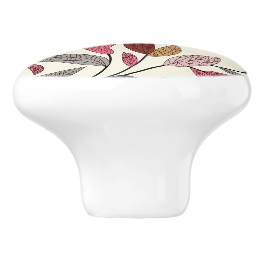 Blumenhintergrund Keramikknauf (Seitenansicht)