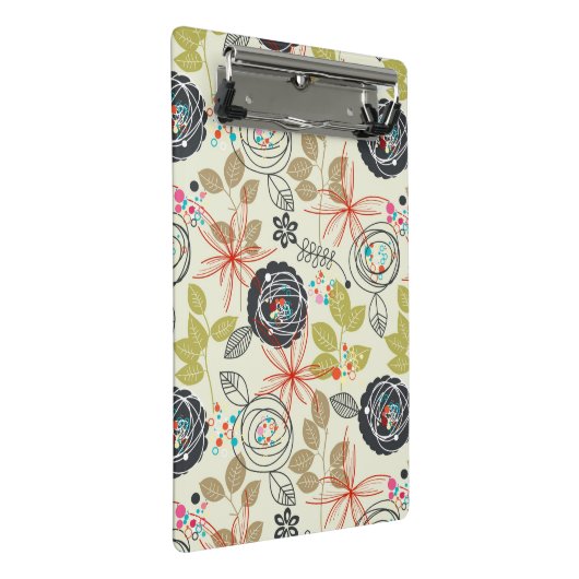 Blumenhintergrund Mini Klemmbrett (Schrägansicht)